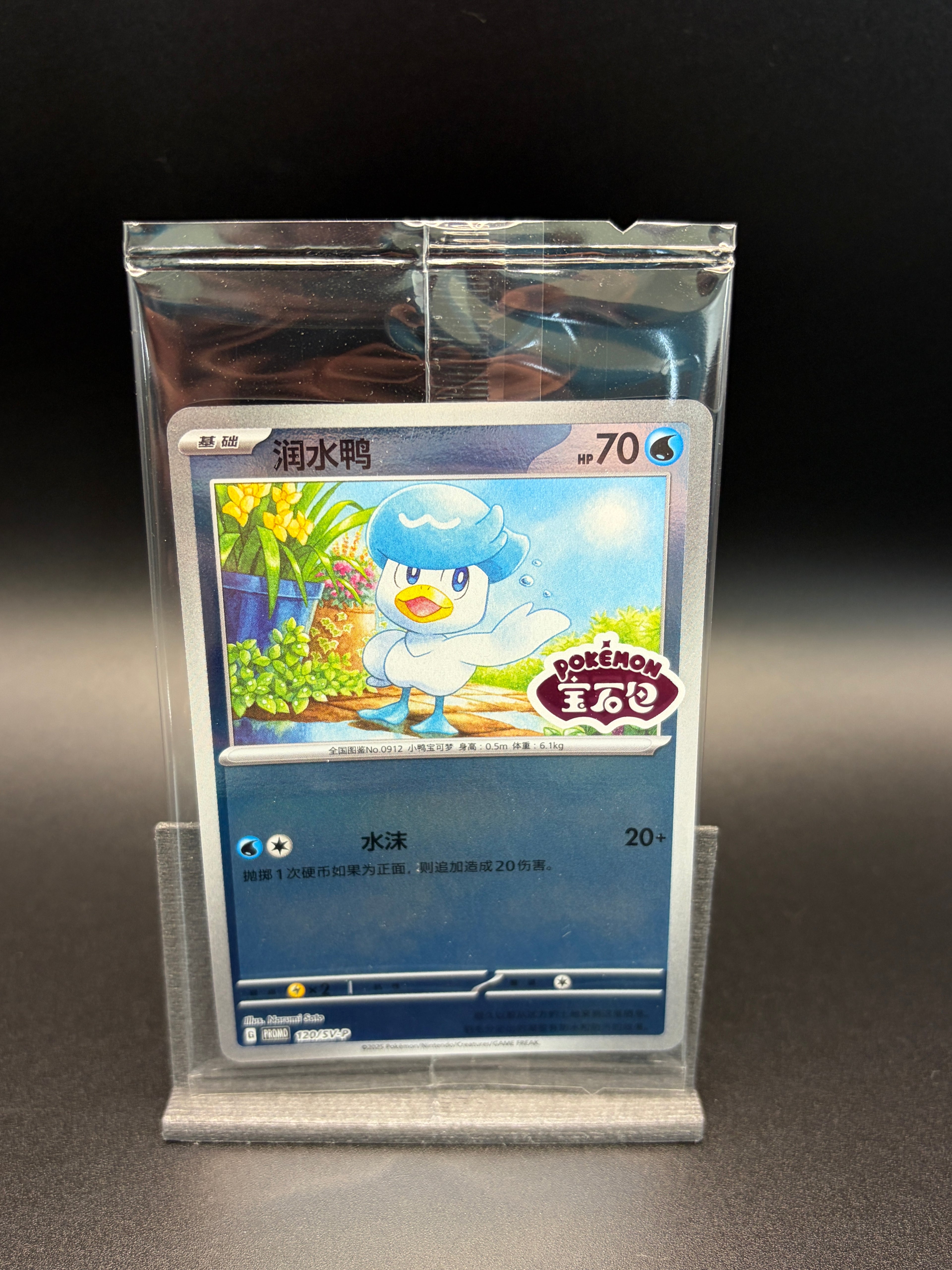 Quaxly Stamped Promo Sealed Simplified Chinese Pokémon Card 120/SV-P