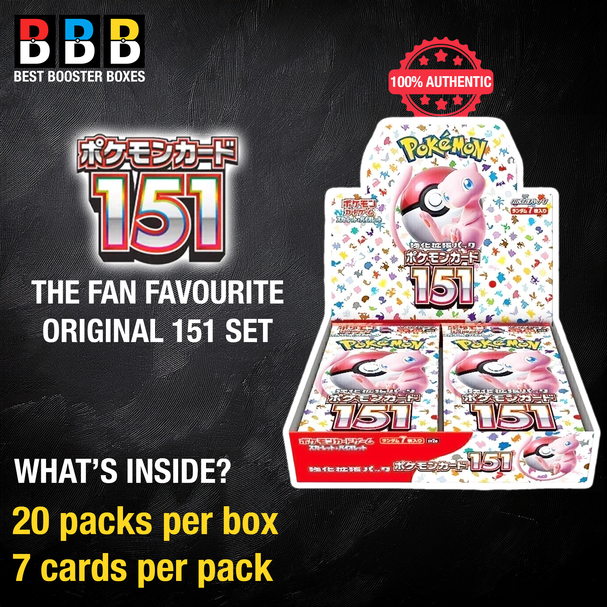 151 Booster Box Sealed Japanese Pokemon Product Details