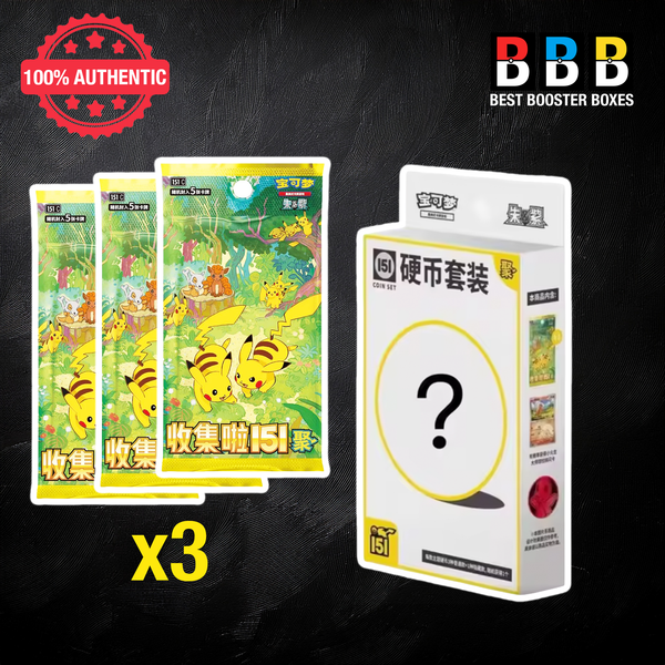 Pokémon 151 Gathering Simplified Chinese Coin Set Blind Box (151C) – product details and box contents