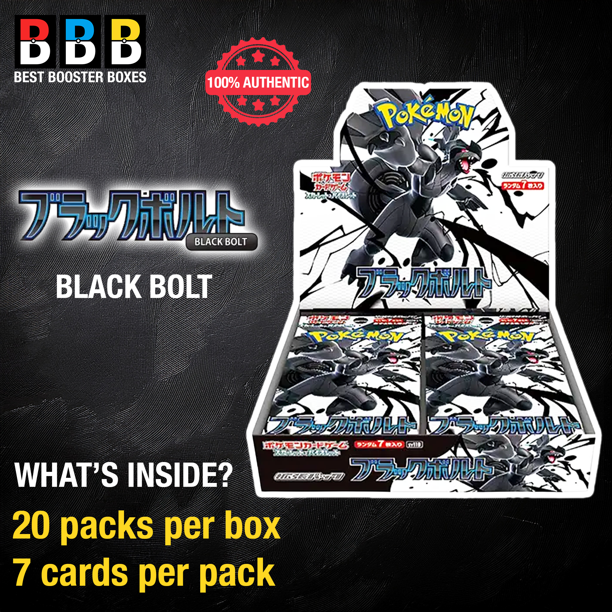 Black Bolt Booster Box Sealed Japanese Pokemon Product Details