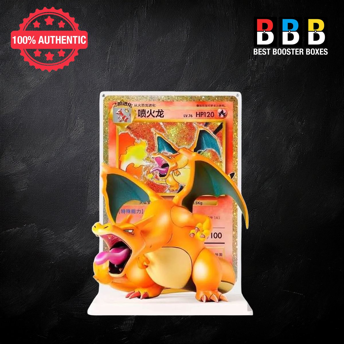Pokémon 30th Celebration Charizard Collector's Figure with Oversized Simplified Chinese Charizard Card – 30thC
