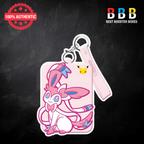 Pokémon 30th Celebration Sylveon Keyring Card Display Case – pink acrylic card holder with wrist strap, Simplified Chinese TCG accessory