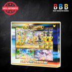 Pokémon 30th Celebration Collector Display Box contents – 15 booster packs, 2 promo foil cards, 2 magnets and dual-card display frame