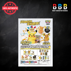 Pokemon Electric Plush Blind Box Tin Simplified Chinese - official product leaflet showing blind box contents, card pull rates, and December 2025 release date
