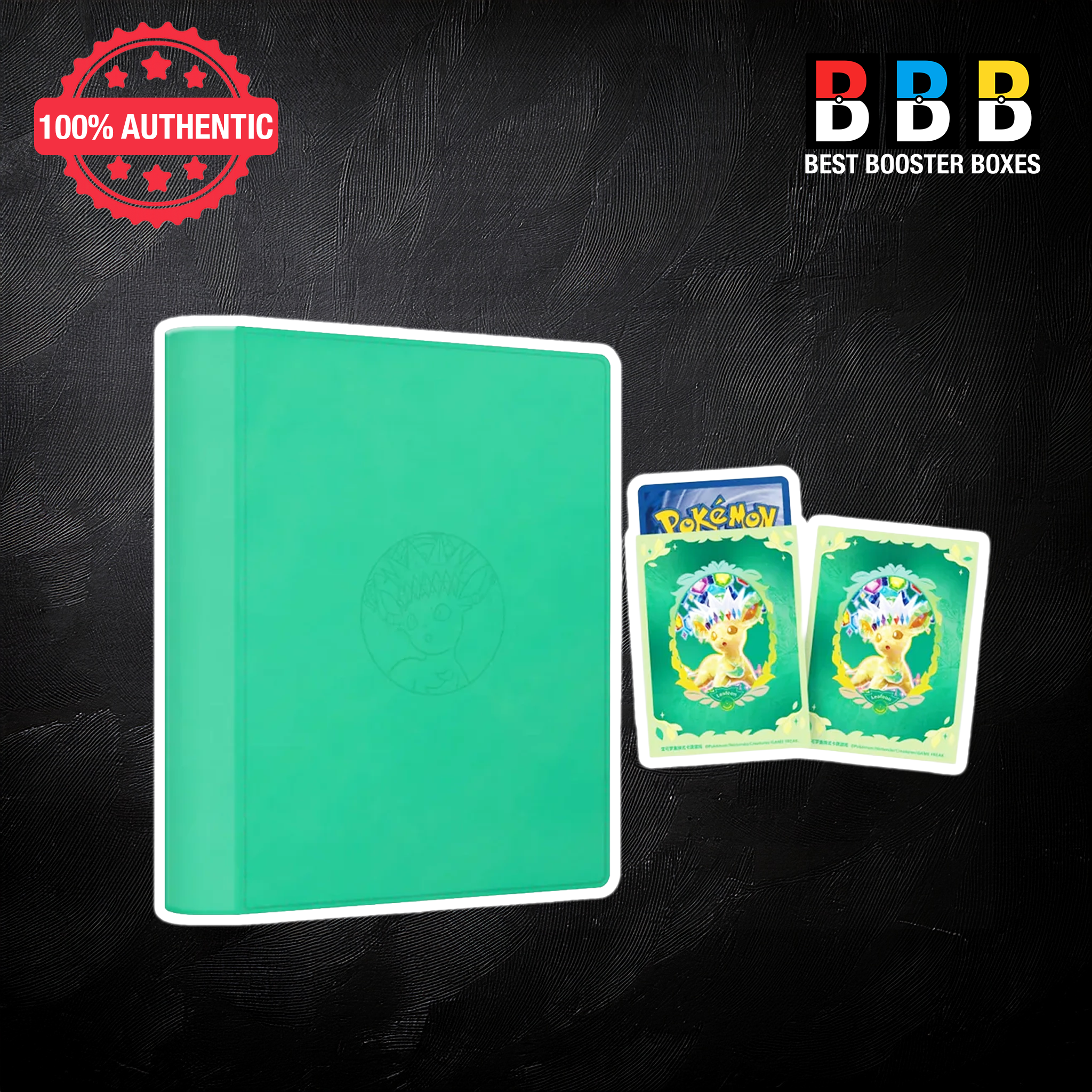 Pokemon Leafeon Collection Binder and Card Sleeves – Simplified Chinese TCG Terastal Gathering csv9.5 Gift Box Contents