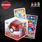 Pokemon 25th Anniversary Pokeball Primordial Arts Simplified Chinese sealed gift box with Mew 25th promo card and Sword & Shield booster pack