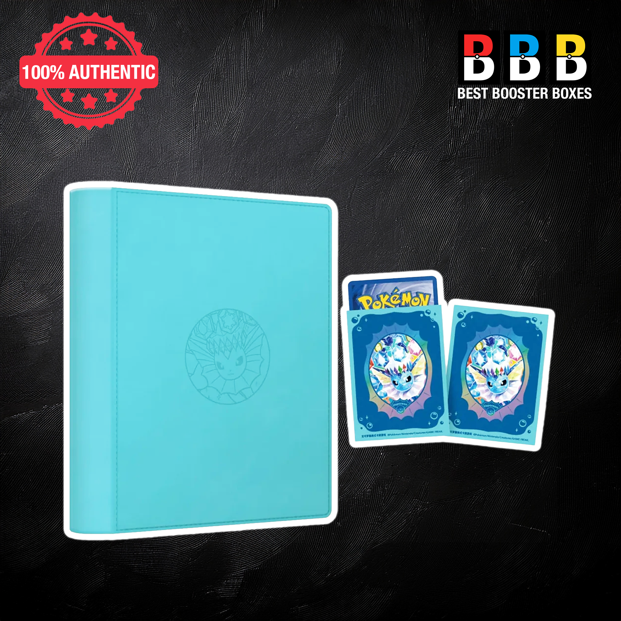 Pokemon Vaporeon Collection Binder and Card Sleeves – Simplified Chinese TCG Terastal Gathering csv9.5 Gift Box Contents