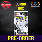 Pokémon White Flare Simplified Chinese jumbo booster box promotional image featuring Reshiram pack artwork and pre-order banner