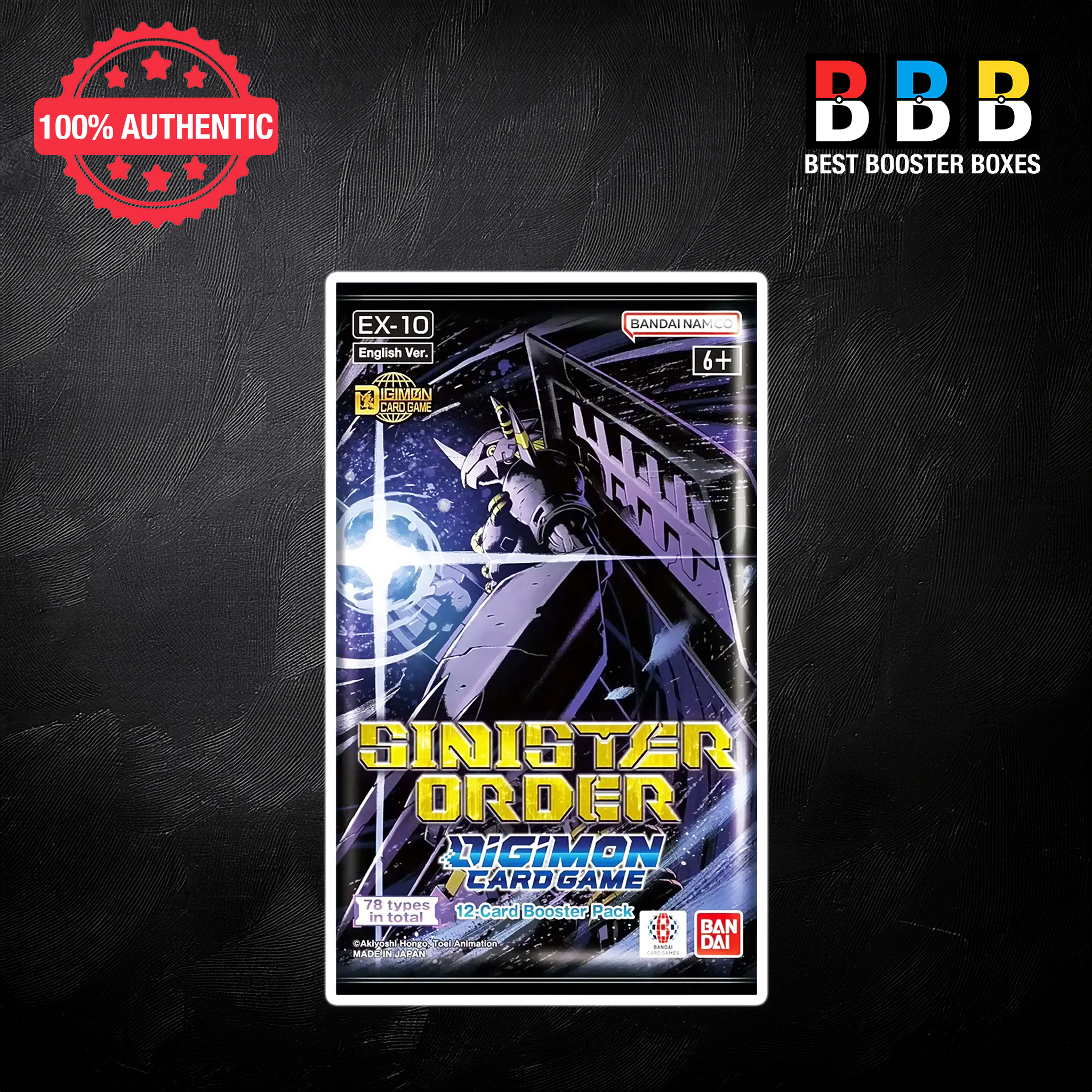 Digimon Sinister Order EX10 Sealed Booster Pack – 12 cards each, factory sealed, UK stock