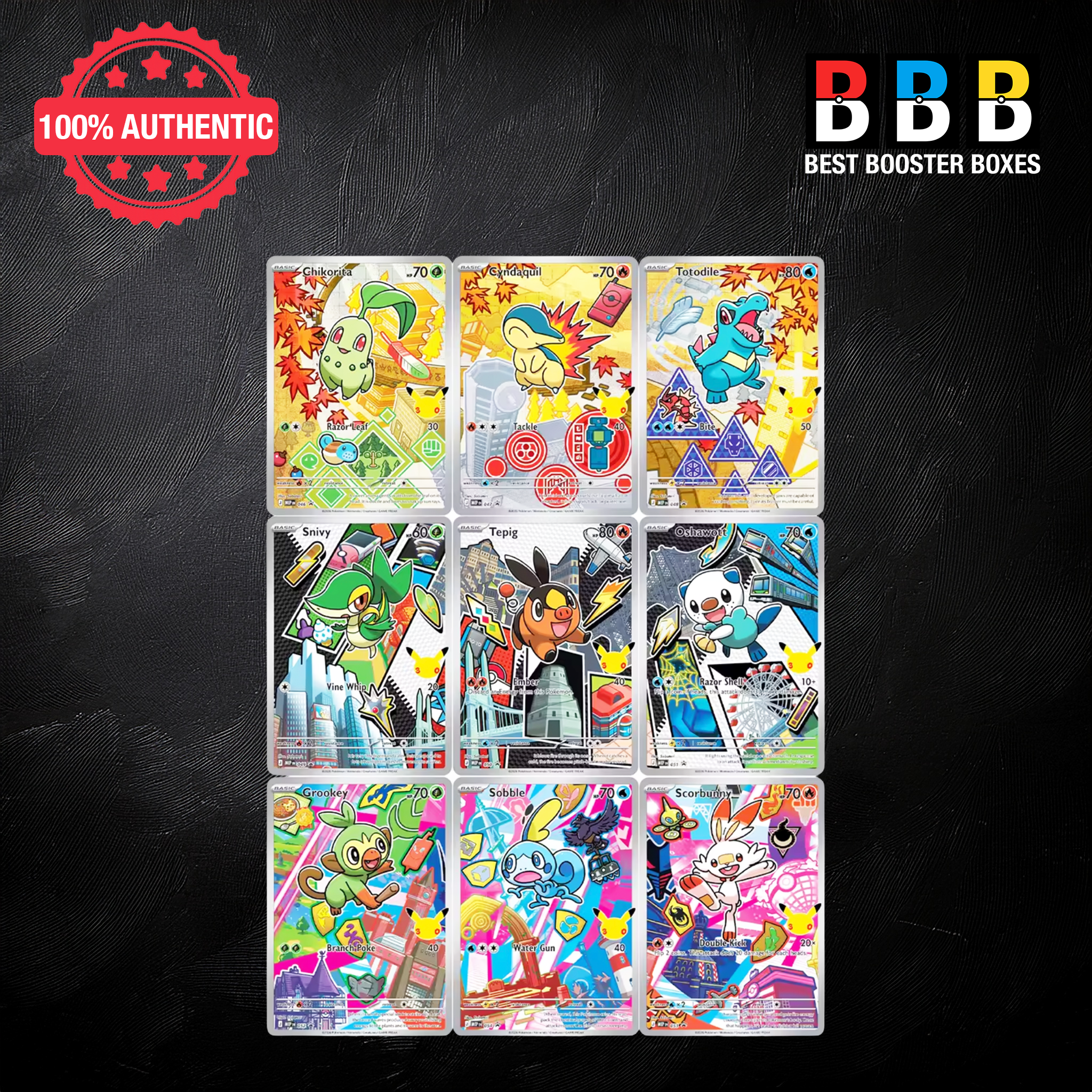 Pokémon 30th Anniversary First Partner Illustration Series 2 – Contents: Holo Card, Magnetic Display Frame & Stellar Crystal Booster Pack