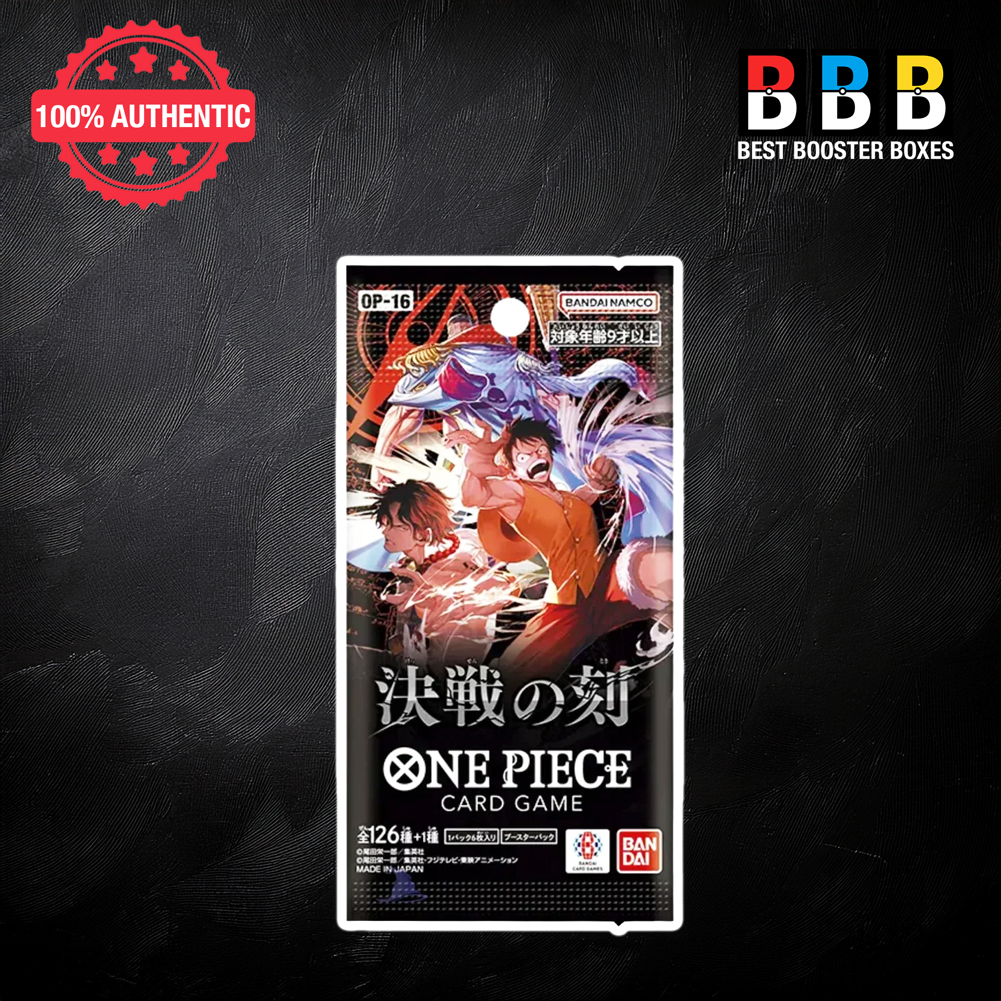 One Piece OP-16 The Time Of Battle Japanese Booster Pack – 6 Cards Per Pack