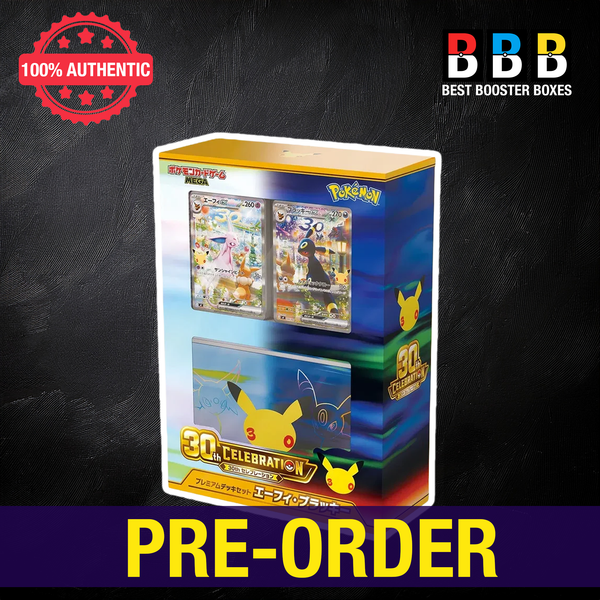 Pokémon 30th Celebration Espeon ex & Umbreon ex Premium Deck Box Japanese pre-order details
