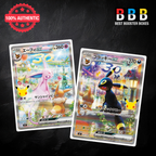 Espeon ex and Umbreon ex promo cards from the Japanese Pokémon 30th Celebration Premium Deck Box