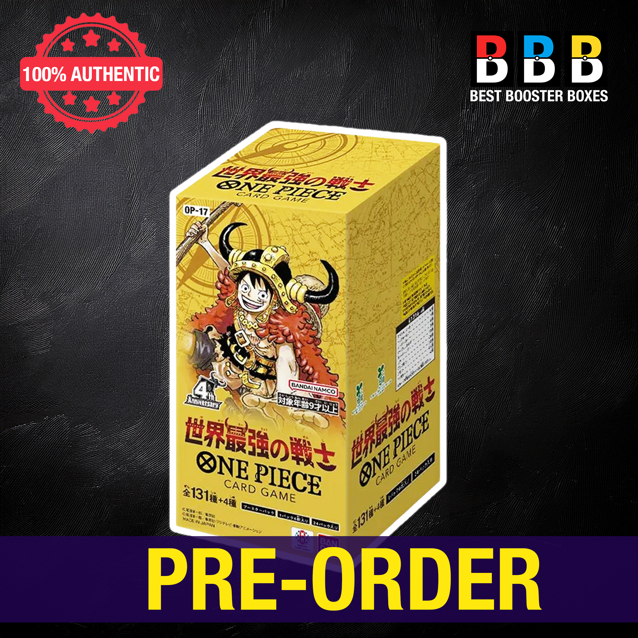 One Piece OP-17 The World's Strongest Warriors Japanese Booster Box – Pre-Order – Sealed Bandai TCG