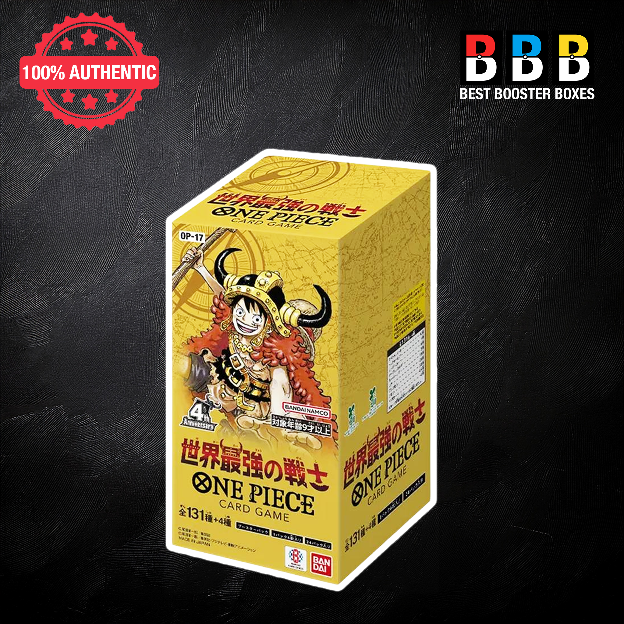 One Piece Card Game OP-17 The World's Strongest Warriors Sealed Japanese Booster Box – 24 Packs Included