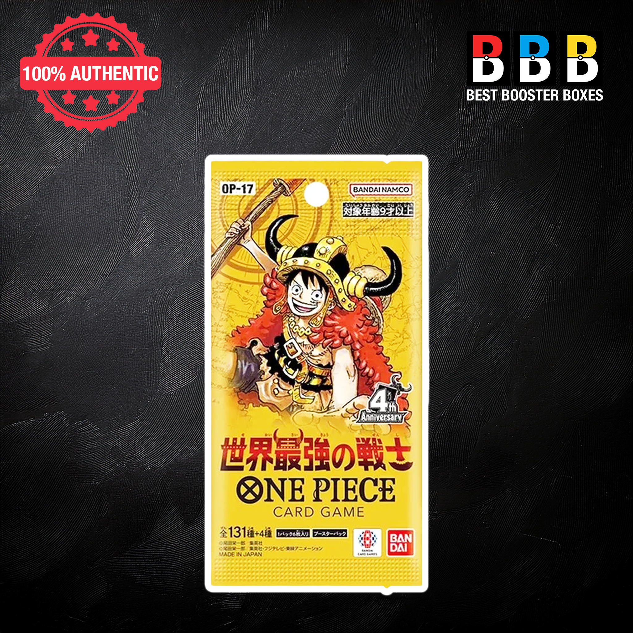One Piece OP-17 The World's Strongest Warriors Japanese Booster Pack – Bandai TCG – 6 Cards Per Pack
