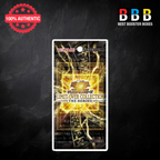 Yu-Gi-Oh! Limit Over Collection The Heroes Japanese Booster Pack close-up - Konami CG2069 4-card pack with black and gold lightning artwork