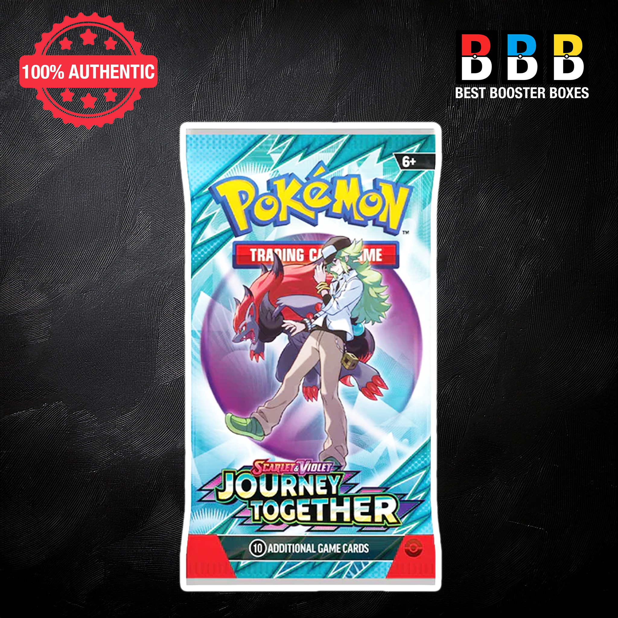 Pokémon TCG Journey Together Booster Pack from Scarlet & Violet series - sealed pack containing 10 authentic collectible cards