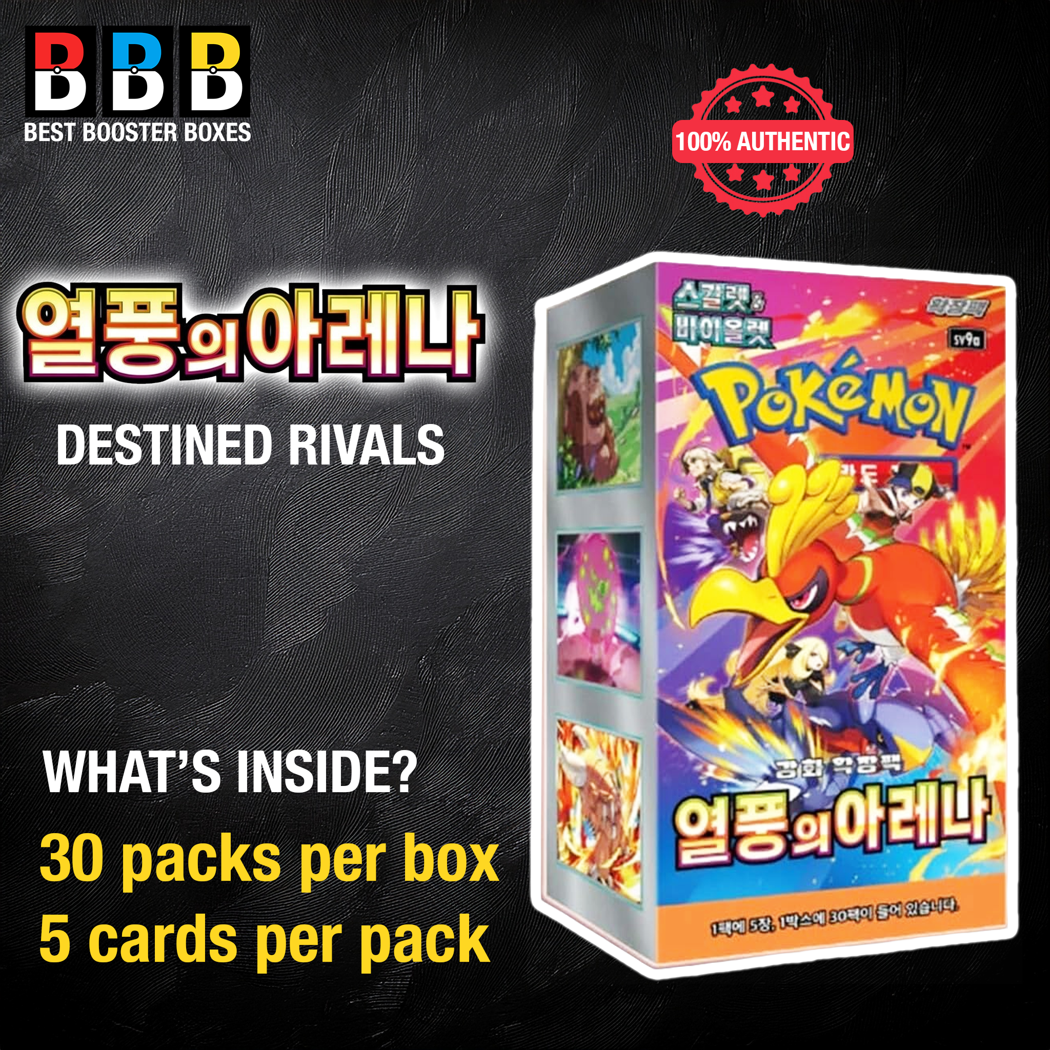 Heat Wave Arena Booster Box Sealed Korean Pokemon Product Details