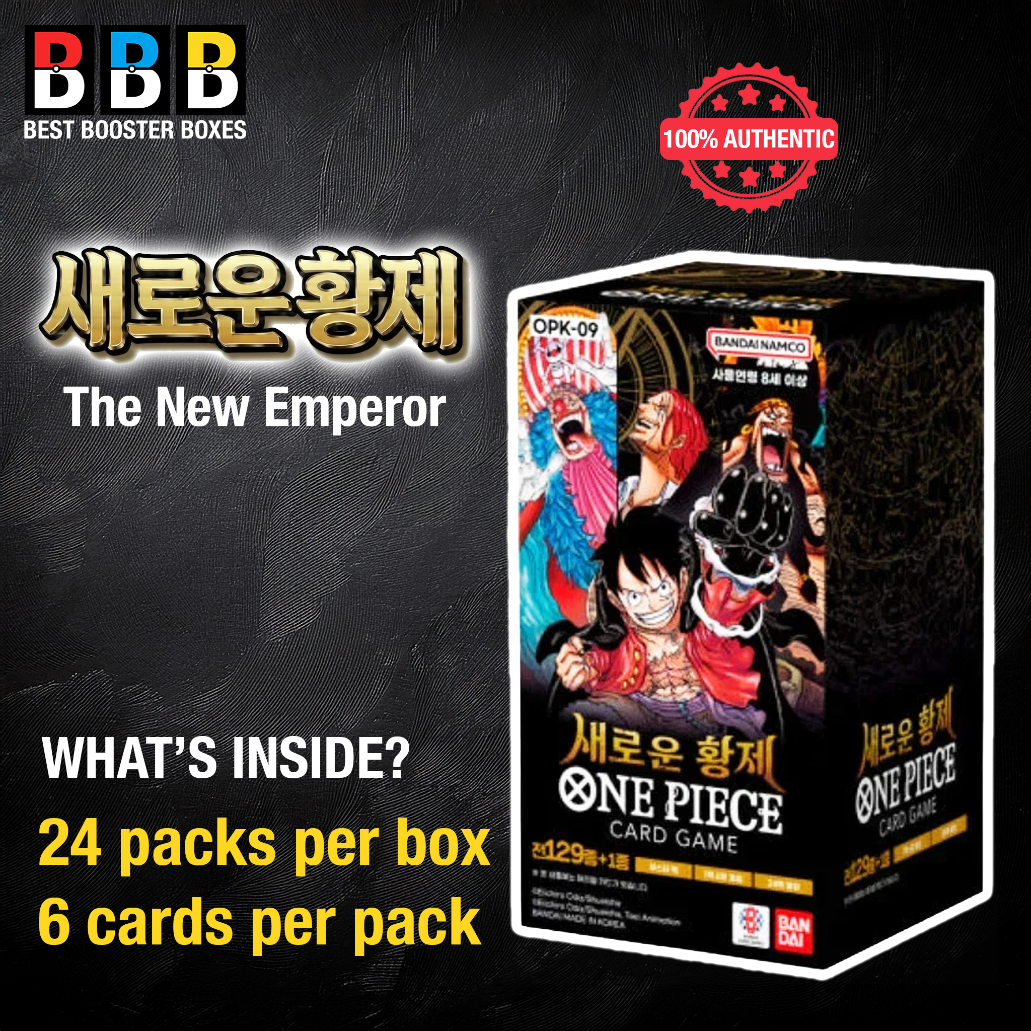 One Piece OPK-09 Korean booster box product details and card specifications