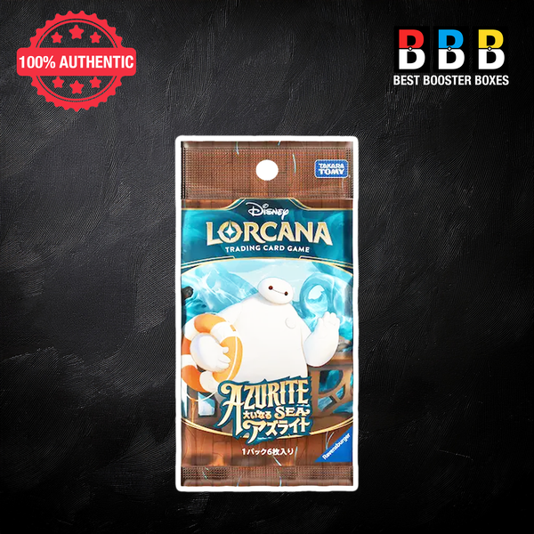 Disney Lorcana Azurite Sea Japanese Booster Pack – Sealed TCG, 6 Cards | Best Booster Boxes UK