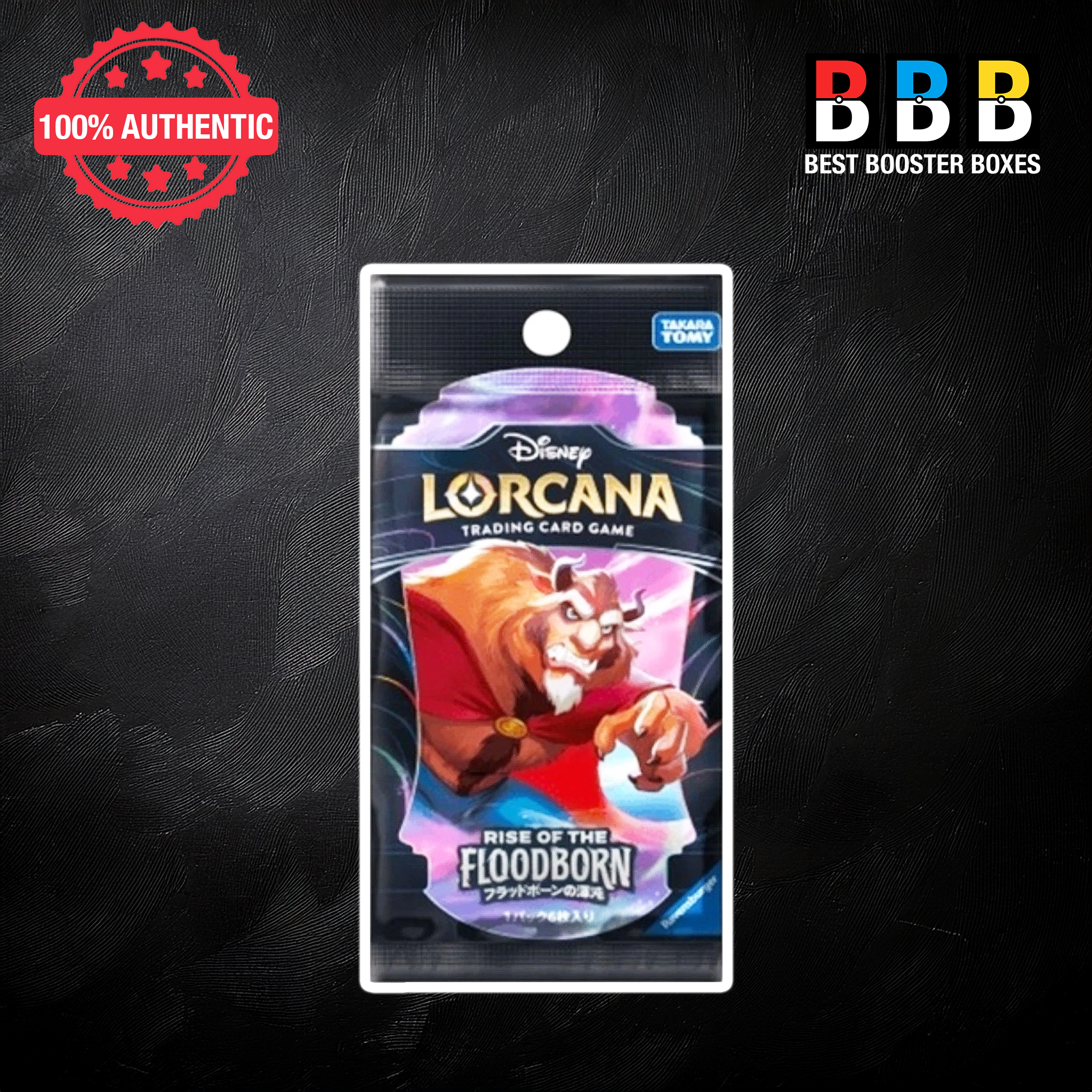 Disney Lorcana Rise of the Floodborn Japanese Booster Pack – 6 Random TCG Cards by Takara Tomy