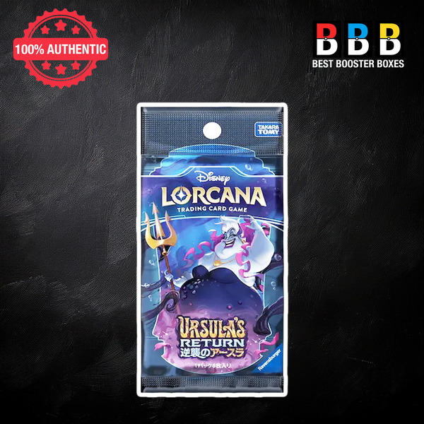 Disney Lorcana Ursula's Return Japanese Booster Pack – 6 Random TCG Cards by Takara Tomy