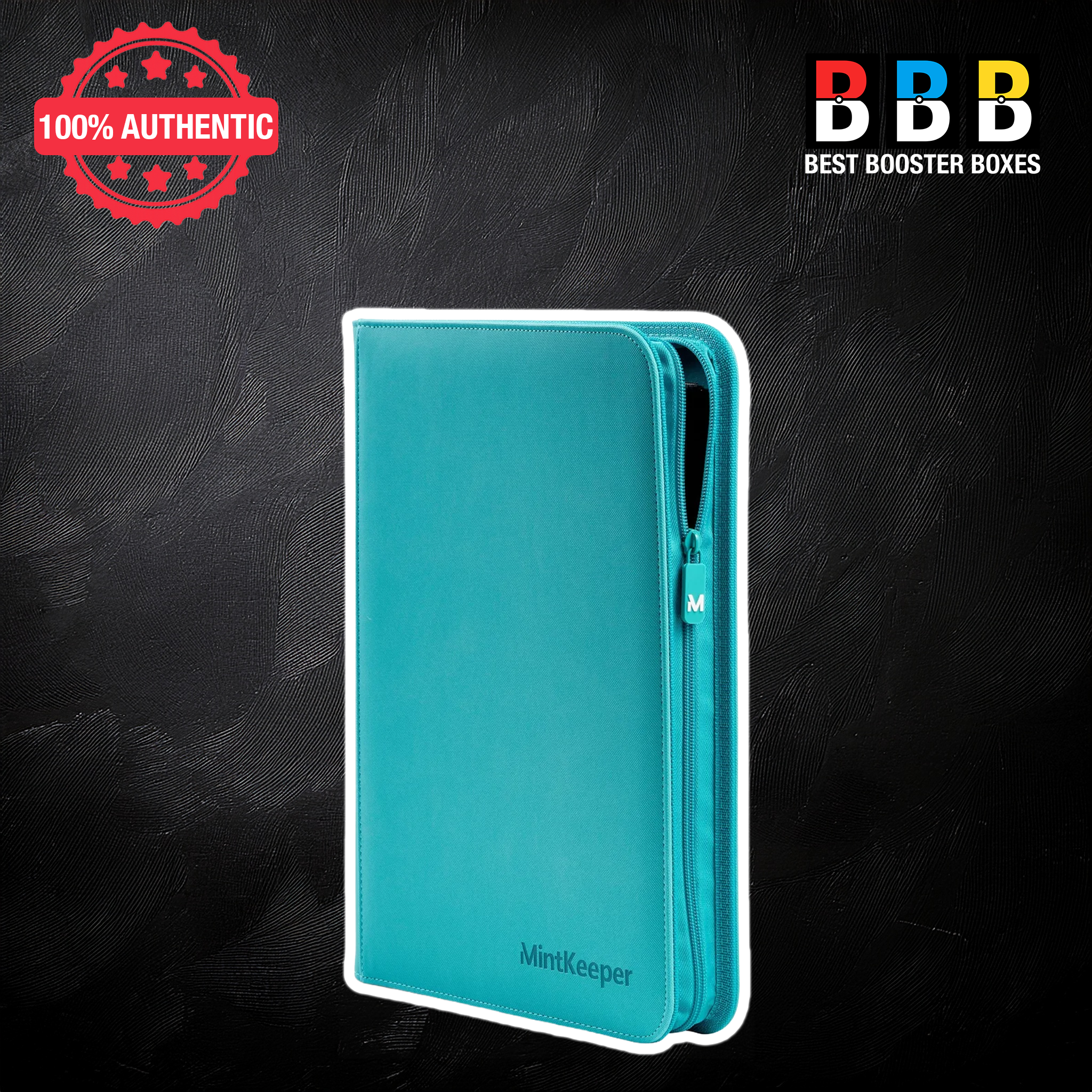 MintKeeper 9 Pocket Premium Zip Trading Card Binder in Aqua