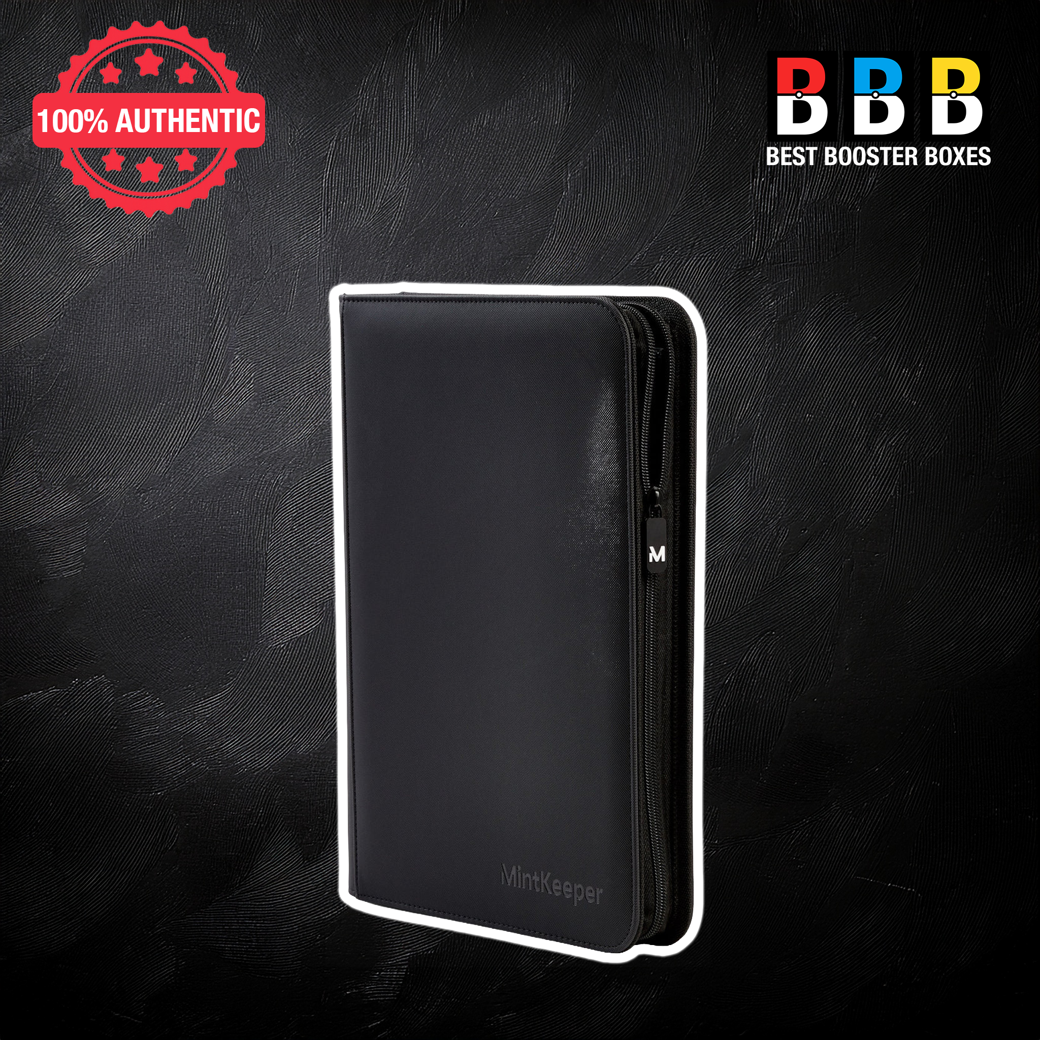 MintKeeper 9 Pocket Premium Zip Trading Card Binder in Black