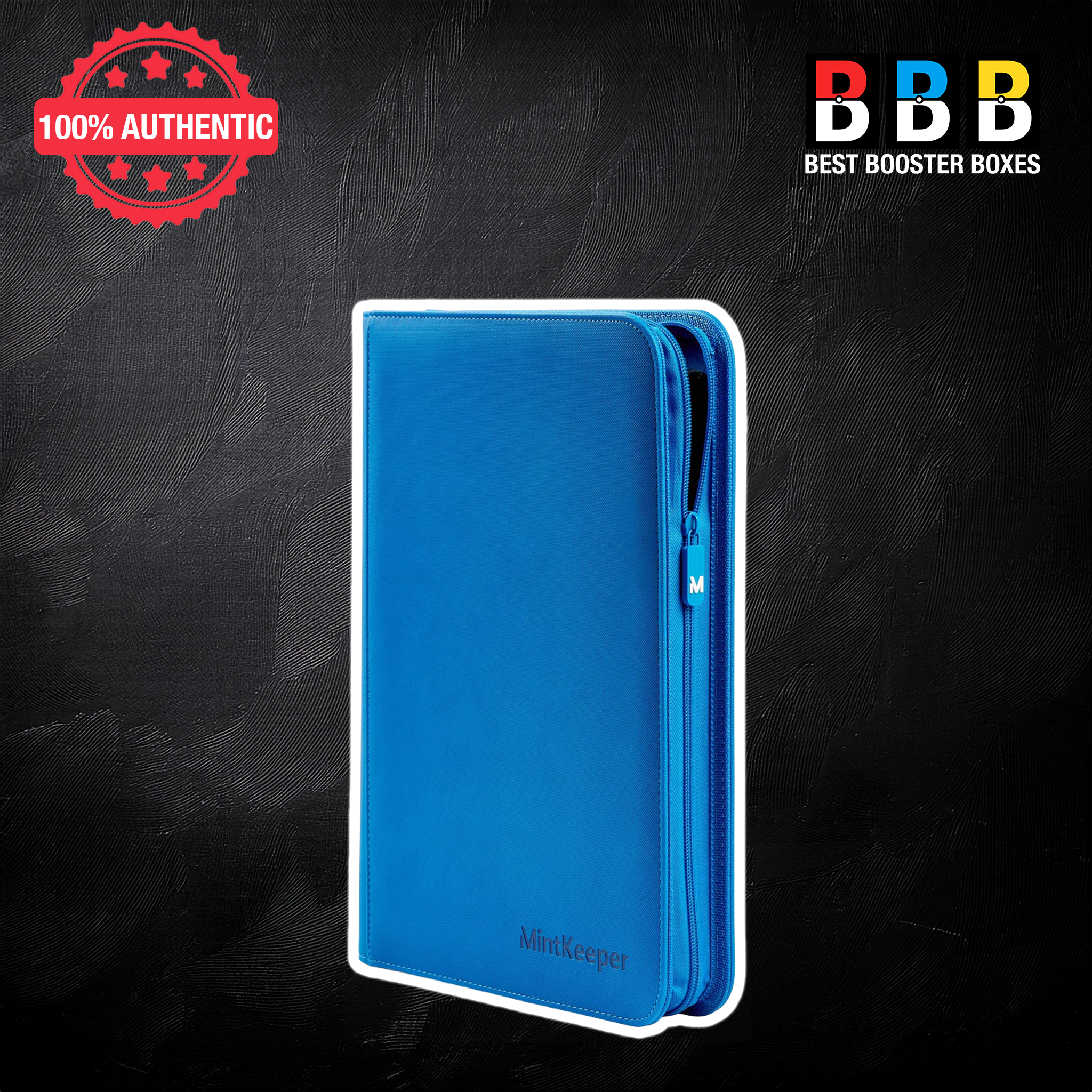 MintKeeper 9 Pocket Premium Zip Trading Card Binder in Blue