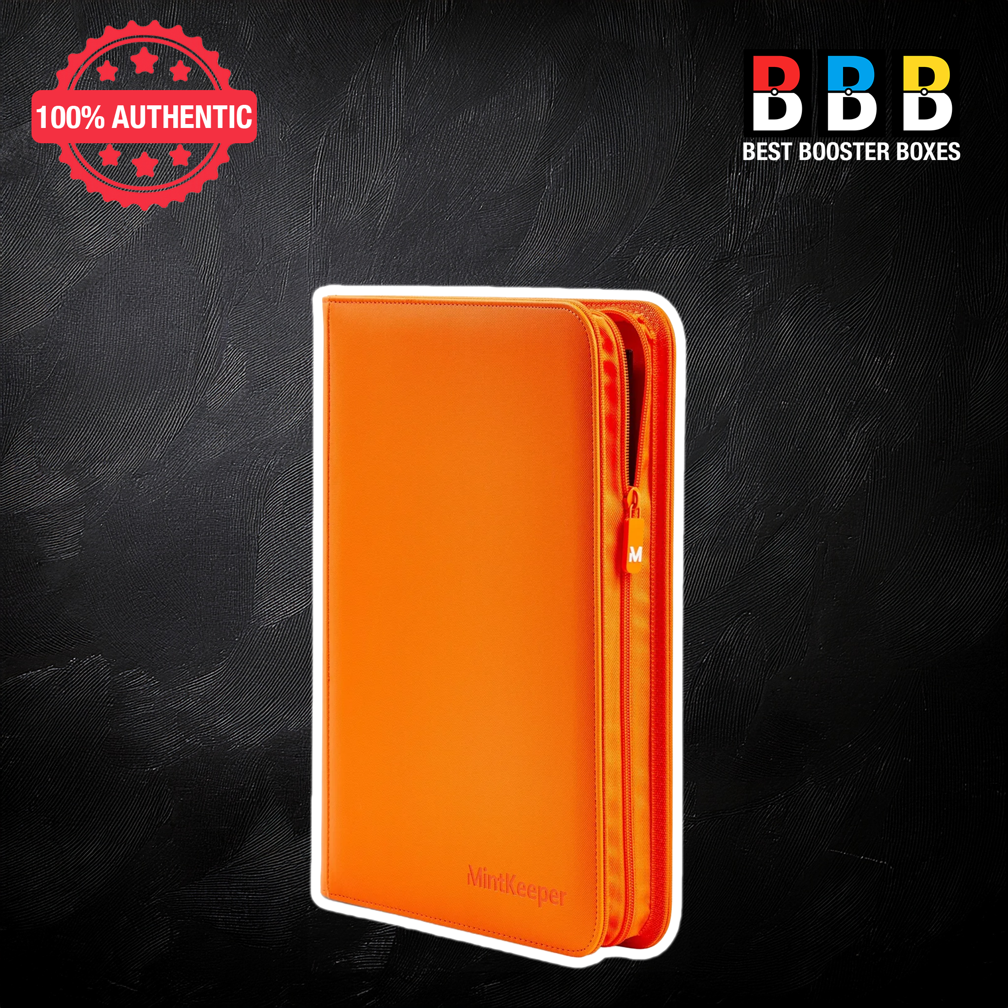 MintKeeper 9 Pocket Premium Zip Trading Card Binder in Orange