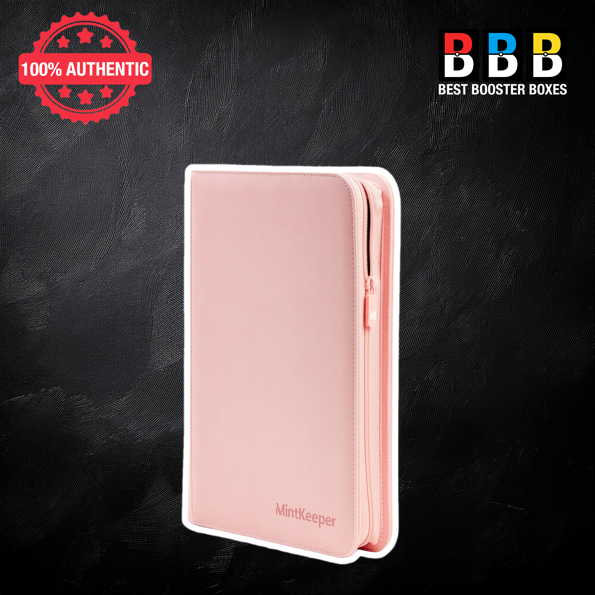 MintKeeper 9 Pocket Premium Zip Trading Card Binder in Pink