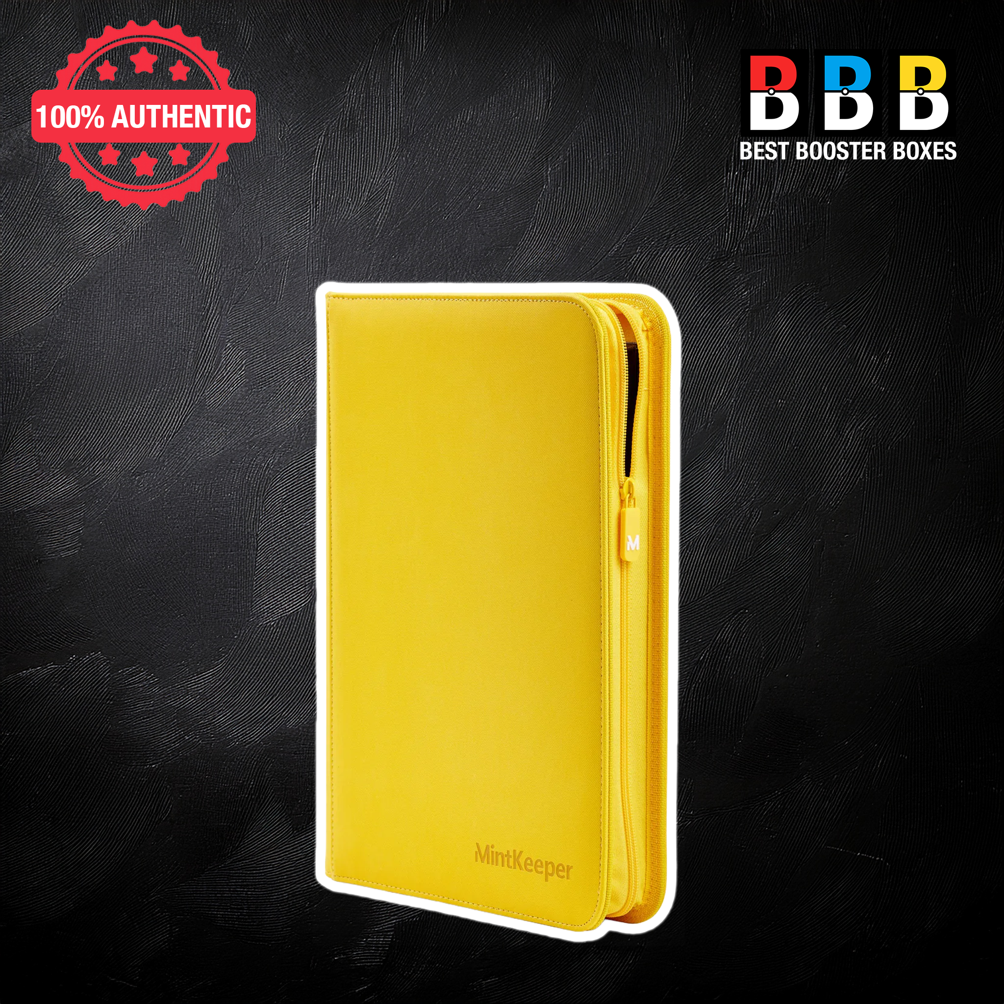 MintKeeper 9 Pocket Premium Zip Trading Card Binder in Yellow
