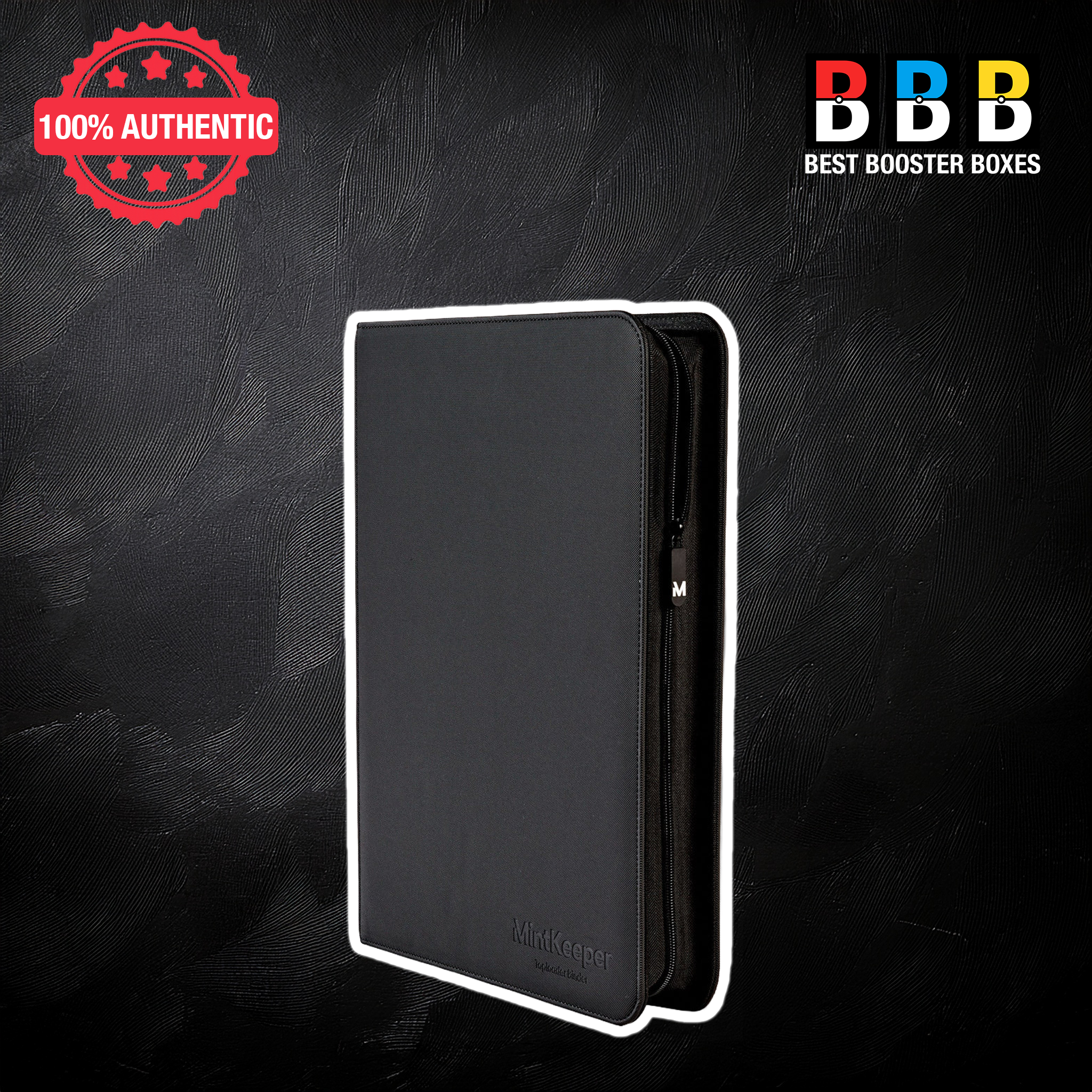 MintKeeper 252 Toploader 9 Pocket Zip Binder - Black