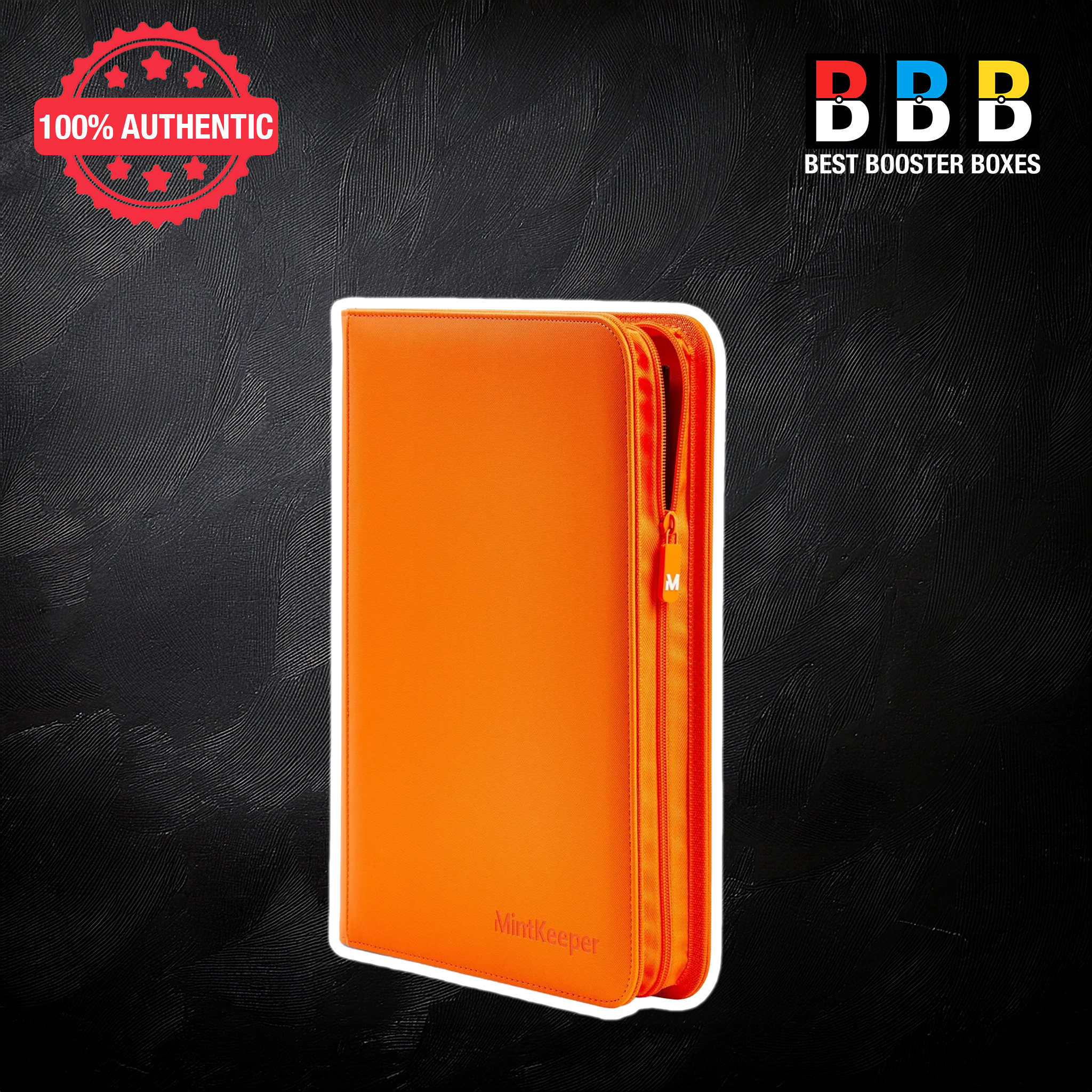 MintKeeper 252 Toploader 9 Pocket Zip Binder - Orange