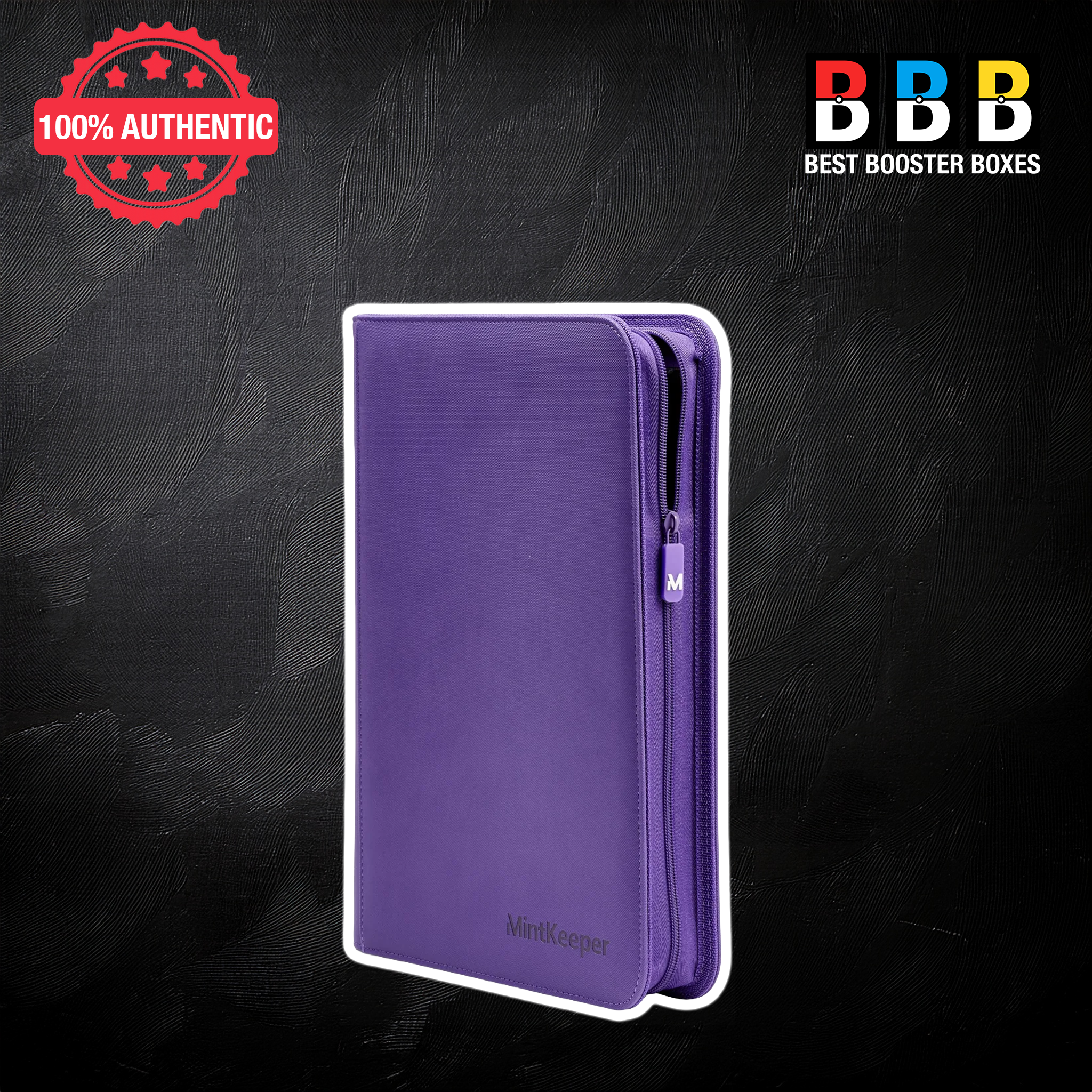 MintKeeper 252 Toploader 9 Pocket Zip Binder - Purple