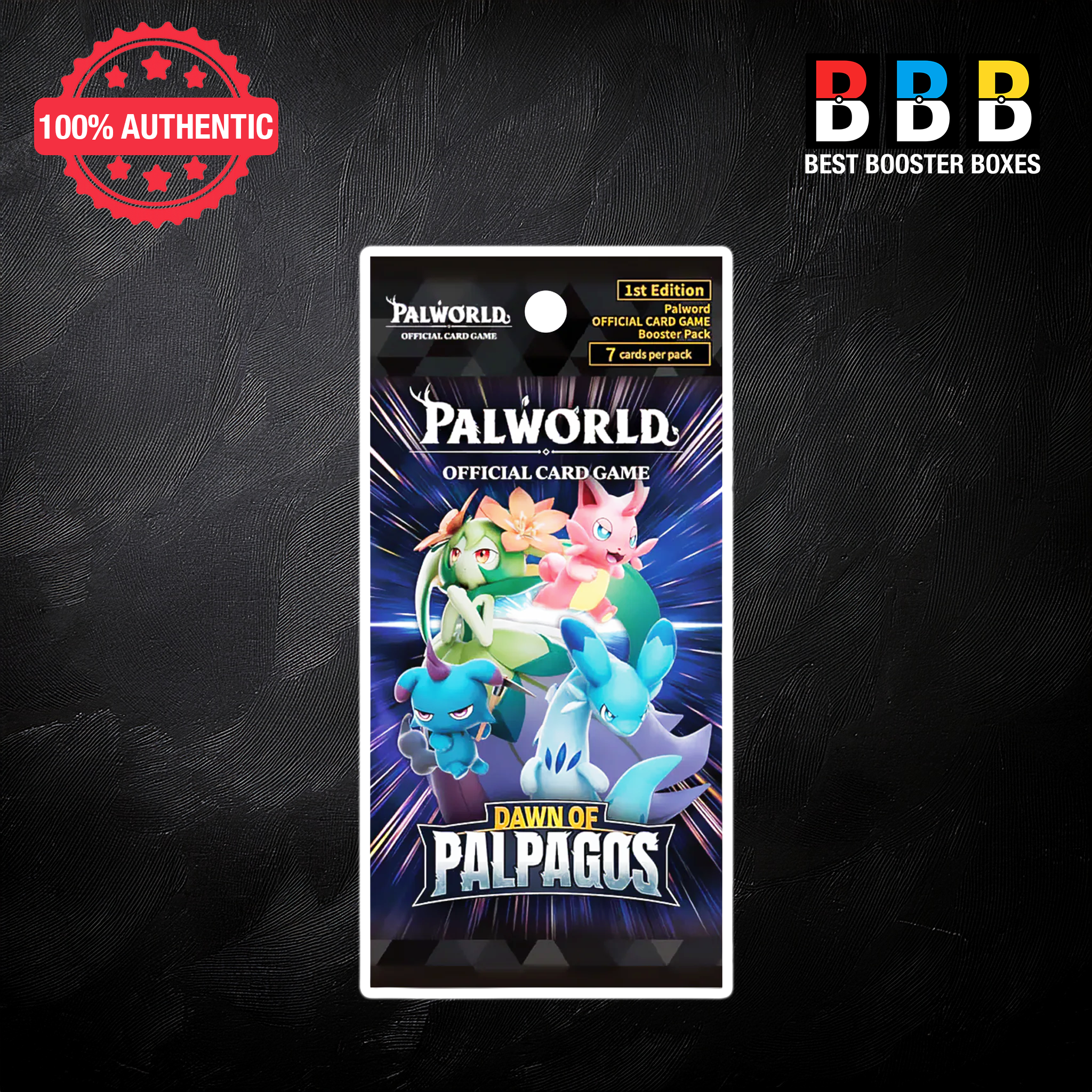 Palworld TCG Dawn of Palpagos 1st Edition Booster Pack – Official Card Game, 7 Cards Per Pack