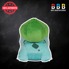 Official Pokémon Bulbasaur large plush toy 12 inch – embroidered features with Pokémon Centre hang tag, rear view