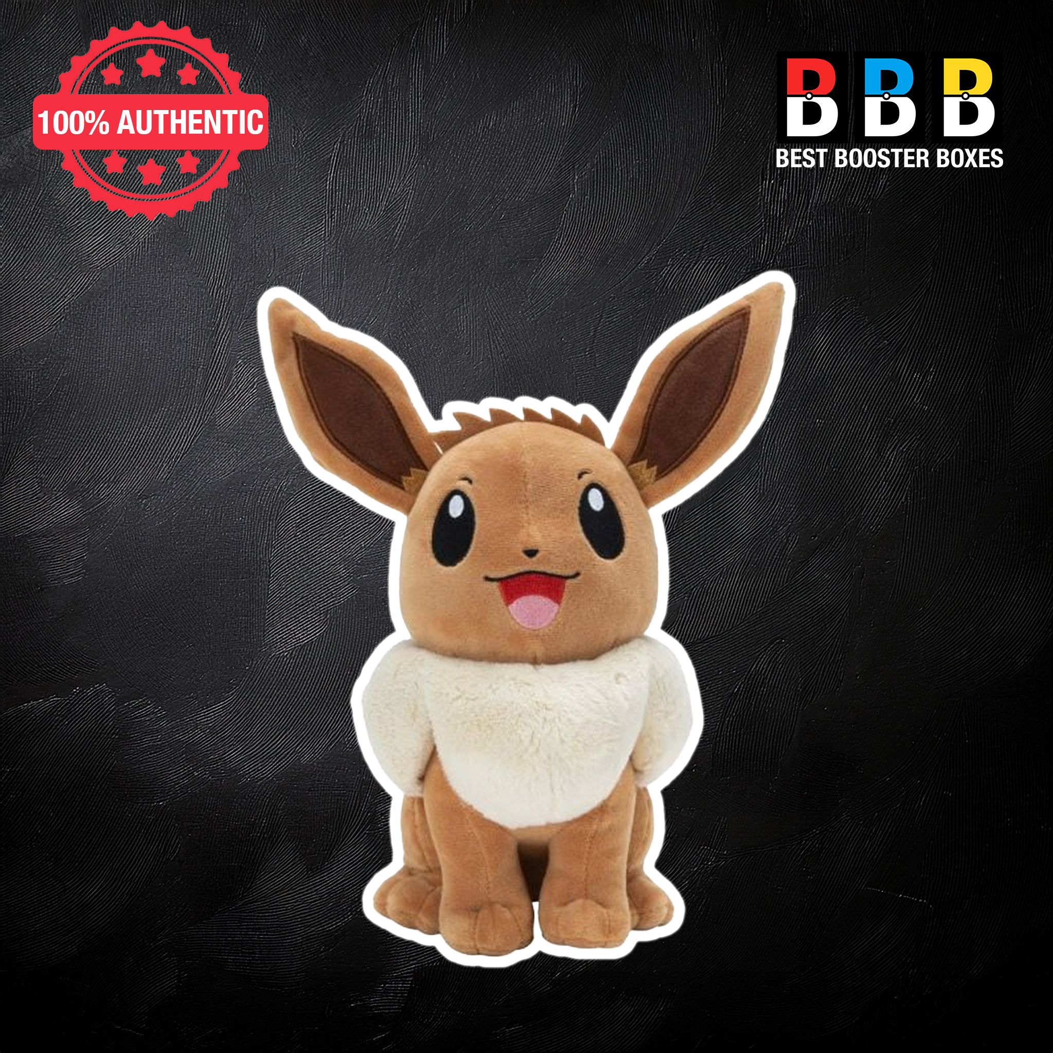 Pokémon 12 inch Eevee plush toy front view – officially licensed soft stuffed figure
