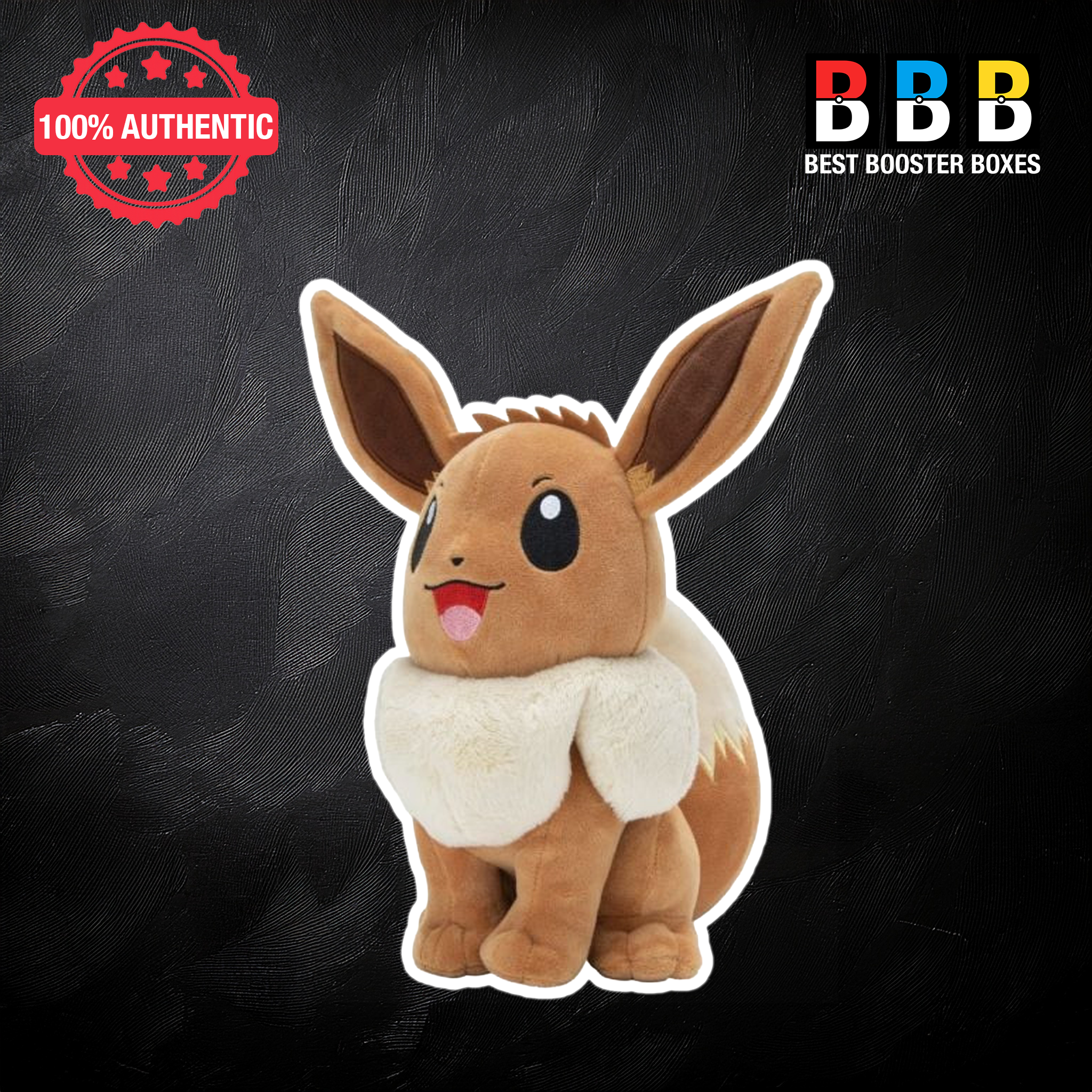 Pokémon Eevee plush 30cm – fluffy collar and tail detail, suitable for ages 2+