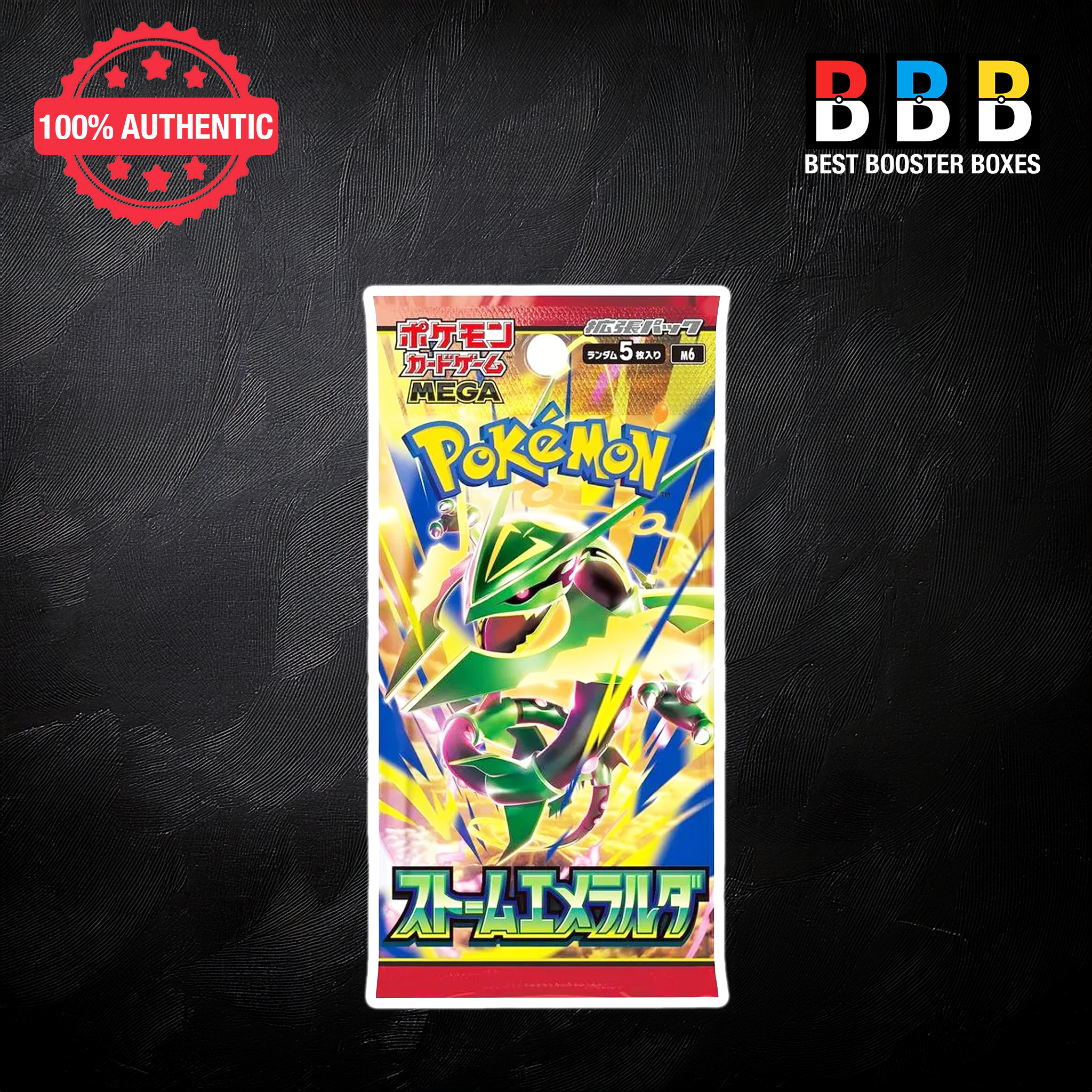 Pokémon Japanese Storm Emeralda Booster Pack m6 – 5 Cards Factory Sealed